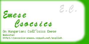 emese csocsics business card